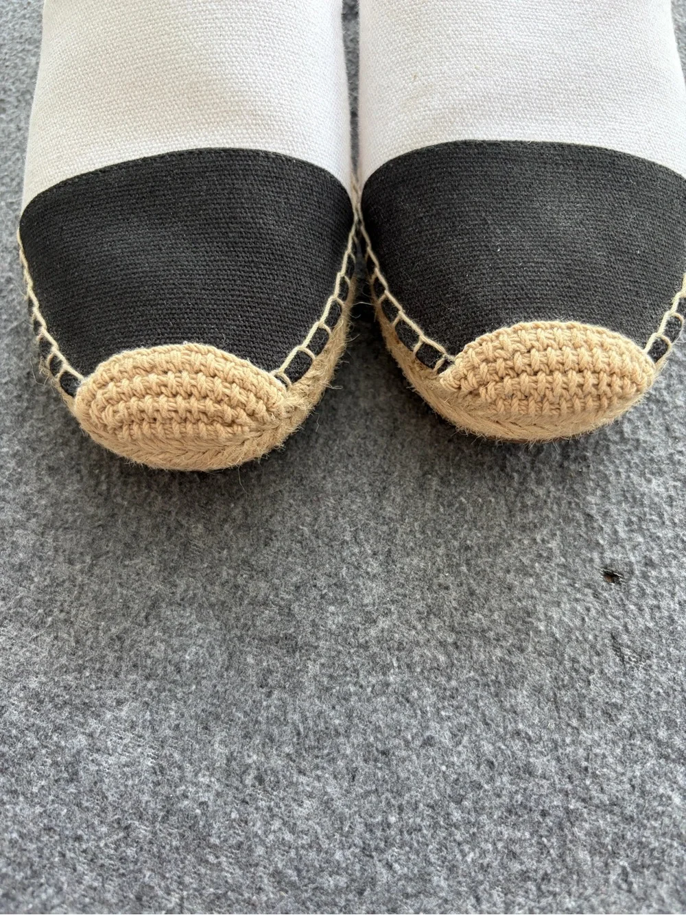 J. Crew Two-Tone Espadrille Flats Slip On Canvas Beach Resort Vacation Summer